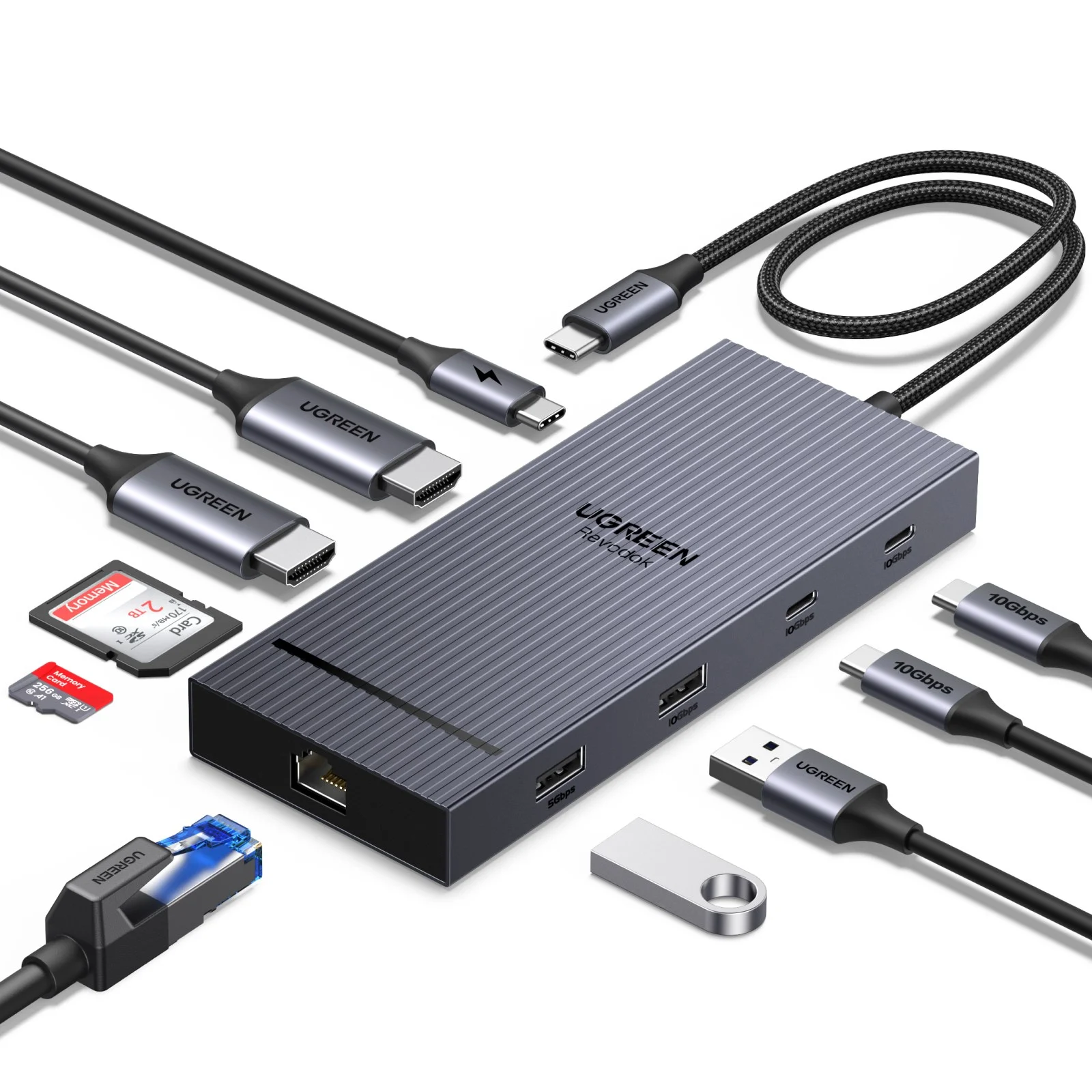 UGREEN 유그린 Revodok Pro 10 in 1 도킹 스테이션 듀