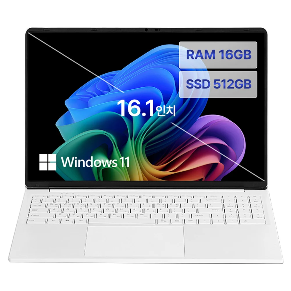 베이직스 2026 베이직북 16 N-시리즈, 화이트, 512GB, 16G