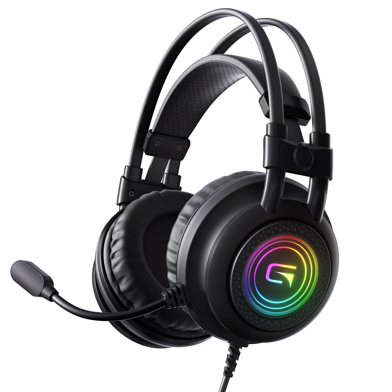 OMIIYA 게이밍 헤드셋 가상 7.1 RGB 초경량 노이즈 캔슬링 마이